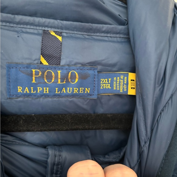 Men 2XLT xxl tall POLO Ralph Lauren lightweight bleaker down jacket aviator navy - Picture 7 of 8